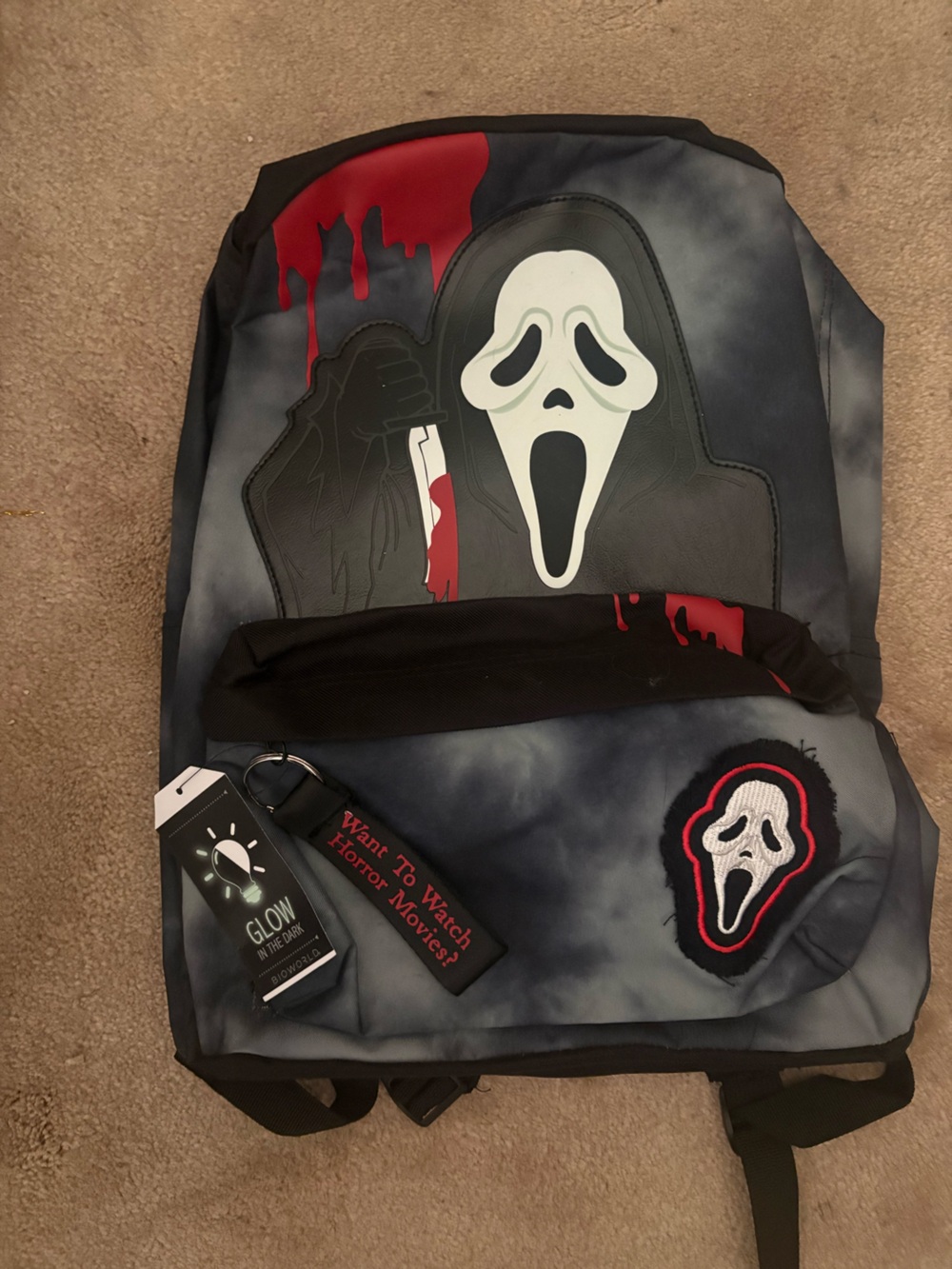Scream Ghostface Glow In The Dark Backpack Hot Topic - Picture 6 of 6